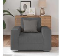 ""Autumn sale""élégant Chaise Canapé 1 position - Fauteuil de relaxation gris foncé 60 cm tissu velours côtelé Home620454
