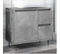 ""Autumn sale""Meuble pour Vasque à Poser/Meuble WC - Armoire de lavabo de salle de bain gris béton 65x33x60 cm 2025147405