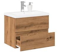 ""Autumn sale""Meuble pour Vasque à Poser/Meuble WC - Armoire lavabo avec bassin intégré chêne artisanal 2025405260
