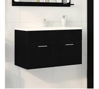 ""Autumn sale""Meuble pour Vasque à Poser/Meuble WC - Cabinet de Lavabo avec stockage Chêne noir 90 x 38.5 x 46 cm 202583717