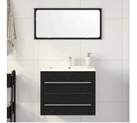 ""Autumn sale""Meuble pour Vasque à Poser/Meuble WC - Meuble de salle de bain avec lavabo chêne noir 60x38,5x48 cm 2025867250