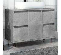 ""Autumn sale""Support/Meuble WC - Grand espace - Armoire salle de bain gris béton 80x33x60cm ,Bois d'ingénierie 2025224223
