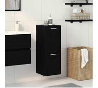 ""Autumn sale""Support/Meuble WC - Grand espace - Meuble de Salle de Bain avec porte Chêne noir 30 x 30 x 80 cm 2025919906