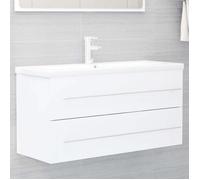 ""Autumn sale""Support Vasque/Meuble bas WC - Armoire d'évier Blanc 100x38,5x48 cm Bois d’ingénierie 2025433044