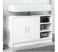 ""Autumn sale""Support Vasque/Meuble bas WC - Armoire d'évier blanc 90x29x55 cm ,Bois d'ingénierie 2025264499