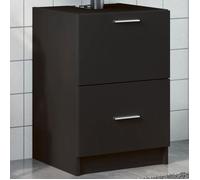 ""Autumn sale""Support Vasque/Meuble bas WC - Armoire d'évier noir 40x37x59 cm ,Bois d'ingénierie 2025523980