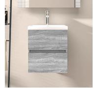 ""Autumn sale""Support Vasque/Meuble bas WC - Armoire d'évier Sonoma gris 41x38,5x45 cm ,Bois d'ingénierie 2025994280