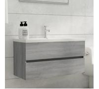 ""Autumn sale""Support Vasque/Meuble bas WC - Armoire d'évier Sonoma gris 90x38,5x45 cm ,Bois d'ingénierie 2025821964