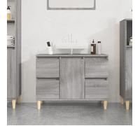 ""Autumn sale""Support Vasque/Meuble bas WC - Meuble d'évier sonoma gris 80x33x60 cm ,Bois d'ingénierie 2025544021