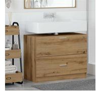 ""Autumn sale""Support Vasque/Meuble bas WC - Meuble Sous Évier avec tiroir Chêne artisanal 78 x 37 x 59 cm 2025489057