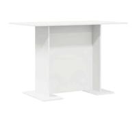 ""Autumn sale""Table à manger Blanche 110x60x75cm - Table de Salle à Manger Table de Cuisine, en Bois ingénierie HOME9671