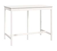 ""Autumn sale""Table de bar Blanc 140x80x110cm - Table de Salle à Manger Table de Cuisine, Bois massif de pin HOME4384