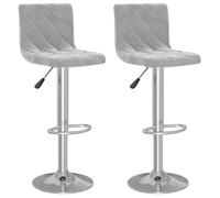 ""Autumn sale"" Tabourets de bar ,(Set de 2), gris clair velours - confort optimal - Contemporain - 40x43x111 cm