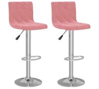 ""Autumn sale"" Tabourets de bar ,(Set de 2), rose velours - confort optimal - Contemporain - 40x43x111 cm