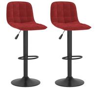 ""Autumn sale"" Tabourets de bar ,(Set de 2), rouge bordeaux velours - confort optimal - Contemporain - 42.5x45x105 cm