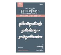 Autumn Sentiments BetterPress Plaque et matrice de découpe de la collection Autumn Archives par Kelly Bangs