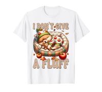 Autumn Sleeping Dog for Fall I Dont Give A Fluff Pomeranian T-Shirt