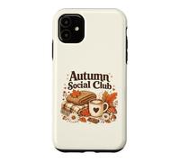 Autumn Social Club Cozy Fall Esthétique Motif Feuilles de café Coque pour iPhone 11
