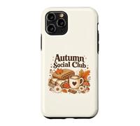 Autumn Social Club Cozy Fall Esthétique Motif Feuilles de café Coque pour iPhone 11 Pro