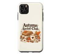 Autumn Social Club Cozy Fall Esthétique Motif Feuilles de café Coque pour iPhone 11 Pro Max