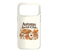 Autumn Social Club Cozy Fall Esthétique Motif Feuilles de café Coque pour iPhone 17 Pro Max