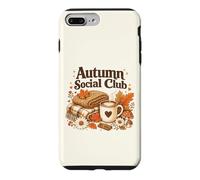 Autumn Social Club Cozy Fall Esthétique Motif Feuilles de café Coque pour iPhone 7 Plus/8 Plus