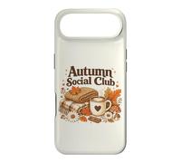Autumn Social Club Cozy Fall Esthétique Motif Feuilles de café Coque pour iPhone Air