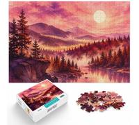 Autumn Sunset Puzzle 1000 Pièces, Cadeau Nouvel an, 1000pcs (40x28cm) | Puzzle pour adultes avec 1000 pièces : quand on cherche une activité plus longue sans écran.