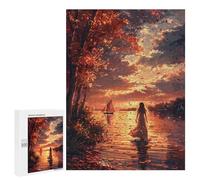 Autumn Sunset Walk Puzzle 1000 Pièces Educa Jouet en Bois Cadeau Unique Décoration Intérieure Jeu Éducatif Challenge Toy Adultes Et Enfants À Partir De 14 Ans 500 PCS