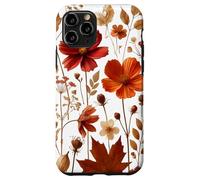 Autumn Wildflower Botanical Burnt Orange Fall Style Look Coque pour iPhone 11 Pro