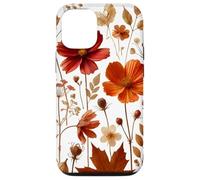 Autumn Wildflower Botanical Burnt Orange Fall Style Look Coque pour iPhone 12/12 Pro