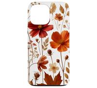 Autumn Wildflower Botanical Burnt Orange Fall Style Look Coque pour iPhone 13 Pro Max