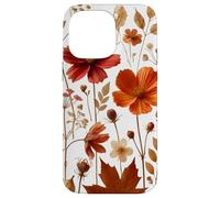 Autumn Wildflower Botanical Burnt Orange Fall Style Look Coque pour iPhone 14 Pro Max