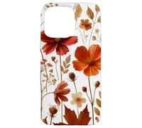 Autumn Wildflower Botanical Burnt Orange Fall Style Look Coque pour iPhone 15 Pro Max
