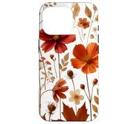 Autumn Wildflower Botanical Burnt Orange Fall Style Look Coque pour iPhone 16 Pro