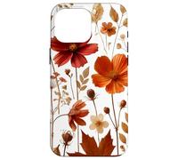 Autumn Wildflower Botanical Burnt Orange Fall Style Look Coque pour iPhone 16 Pro Max
