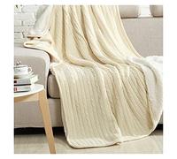 Autumn Winter Lined Blanket Contracted Style Women Wearable Shawl Bedspread on The Bed Thick Sofa Throw (Color : B Size : 120X180cm) (A 120X180cm)