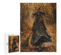 Autumn Witch in Forest Puzzle 1000 Pièces Educa Jouet en Bois Cadeau Unique Décoration Intérieure Jeu Éducatif Challenge Toy Adultes Et Enfants À Partir De 14 Ans 500 PCS