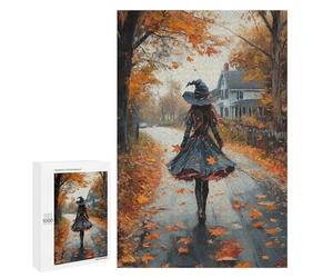 Autumn Witch Walk-1 Puzzle 1000 Pièces Educa Jouet en Bois Cadeau Unique Décoration Intérieure Jeu Éducatif Challenge Toy Adultes Et Enfants À Partir De 14 Ans 1000 PCS