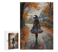 Autumn Witch Walk-1 Puzzle 300 Pièces Educa Jouet en Bois Cadeau Unique Décoration Intérieure Jeu Éducatif Challenge Toy Adultes Et Enfants À Partir De 14 Ans 300 PCS