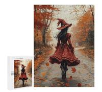 Autumn Witch Walk Puzzle 1000 Pièces Educa Jouet en Bois Cadeau Unique Décoration Intérieure Jeu Éducatif Challenge Toy Adultes Et Enfants À Partir De 14 Ans 500 PCS