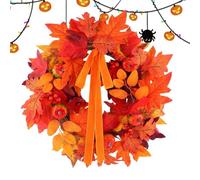 Autumn Wreath - 50cm Pumpkin Maple Leaf Rustic Fall Door Decor