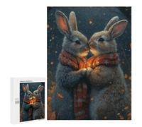 Autumnal Bunny Romance Puzzle 1000 Pièces Educa Jouet en Bois Cadeau Unique Décoration Intérieure Jeu Éducatif Challenge Toy Adultes Et Enfants À Partir De 14 Ans 500 PCS
