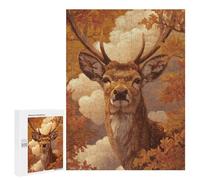 Autumnal Deer Portrait-1 Puzzle 1000 Pièces Educa Jouet en Bois Cadeau Unique Décoration Intérieure Jeu Éducatif Challenge Toy Adultes Et Enfants À Partir De 14 Ans 500 PCS