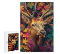 Autumnal Deer Portrait-2 Puzzle 1000 Pièces Educa Jouet en Bois Cadeau Unique Décoration Intérieure Jeu Éducatif Challenge Toy Adultes Et Enfants À Partir De 14 Ans 1000 PCS