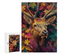Autumnal Deer Portrait-2 Puzzle 300 Pièces Educa Jouet en Bois Cadeau Unique Décoration Intérieure Jeu Éducatif Challenge Toy Adultes Et Enfants À Partir De 14 Ans 300 PCS