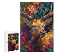 Autumnal Deer Portrait-3 Puzzle 1000 Pièces Educa Jouet en Bois Cadeau Unique Décoration Intérieure Jeu Éducatif Challenge Toy Adultes Et Enfants À Partir De 14 Ans 1000 PCS