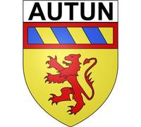 Autun 71 ville Stickers blason autocollant adhésif - Taille : 12 cm