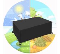 AUUZPI Bache De Protection Table Exterieur 160x94cm Bache Protection Salon De Jardin Exterieur,Housse Protection Salon De Jardin,Tissu Oxford Noir,Imperméable,Résistante Aux UV 160x94x90cm/LxWxH