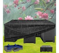 AUUZPI Housse Salon de Jardin Exterieur 200x134x80cm/LxWxH Housse de Table Jardin Rectangulaire Imperméable,Bache Table de Jardin en Tissu Oxford, 420D Anti-UV Résistant Au Froid Coupe-Vent
